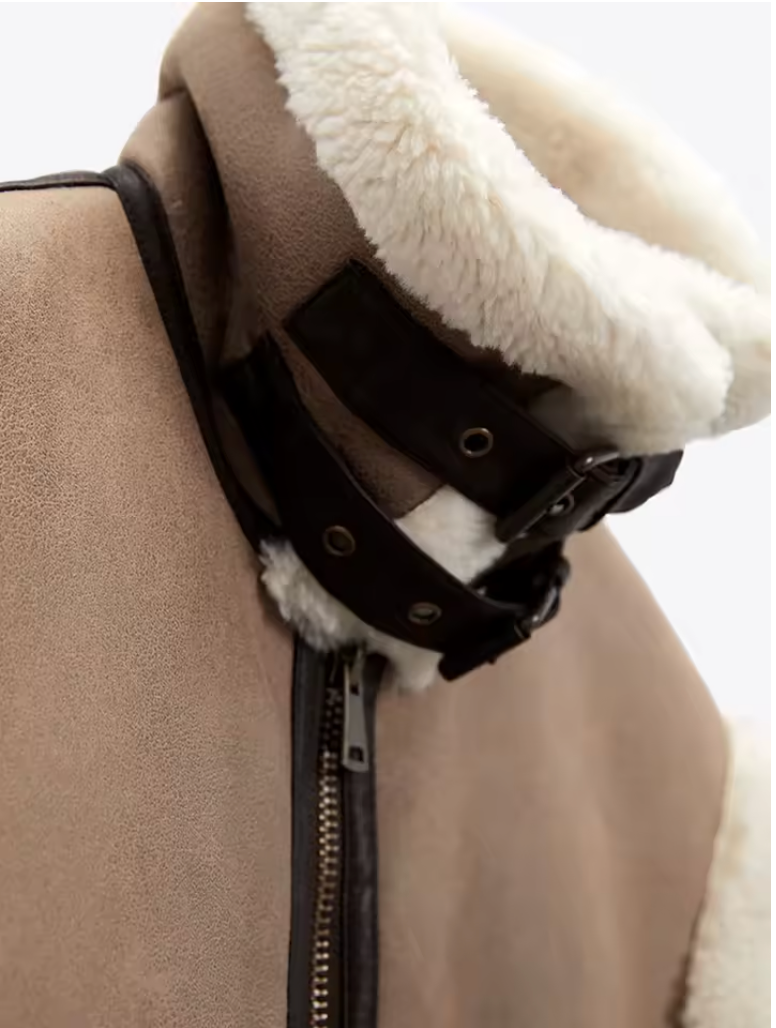 Coco  | Gilet en daim sans manche avec doublure Polaire